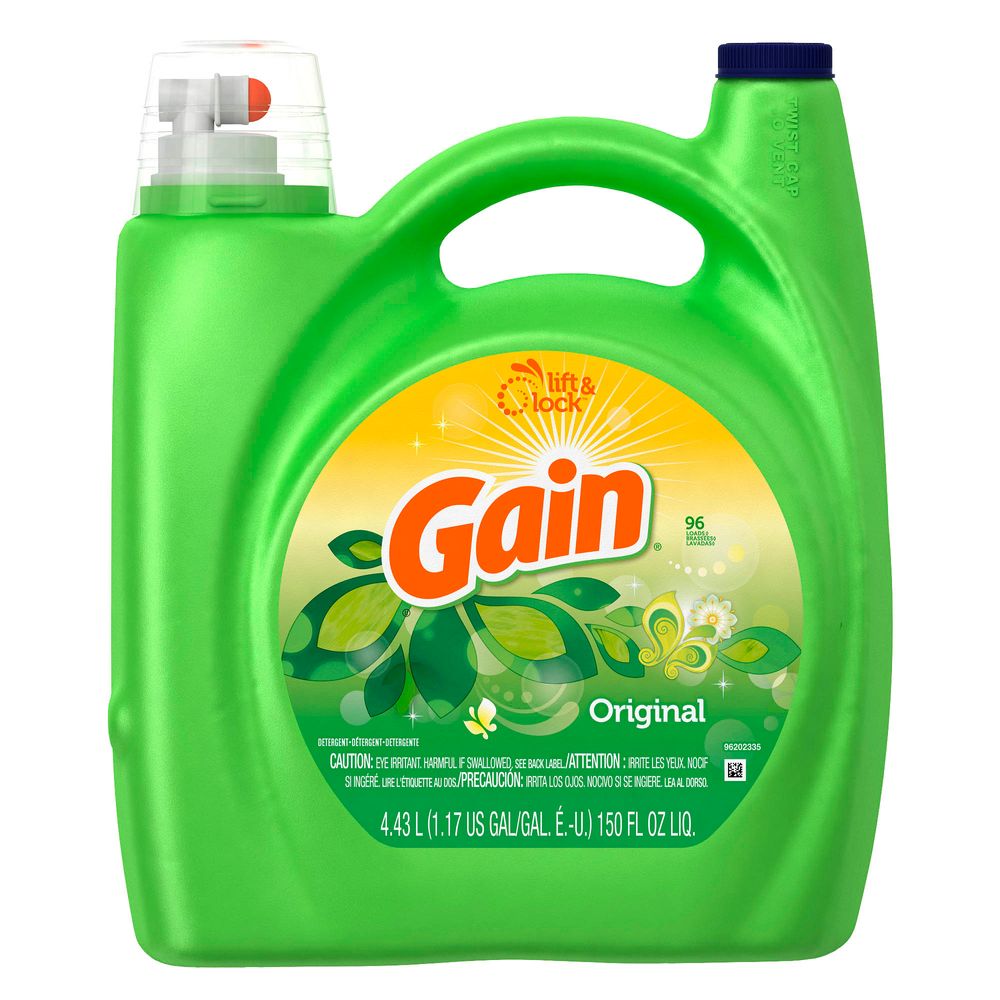 Gain Original Detergente Líquido, Para Lavar Ropa, 96 Lavadas, 4,4Lt