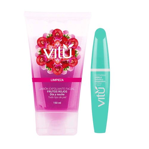 Promoción Vitú Jabón Exfoliante Y Pestañína Con Sábila