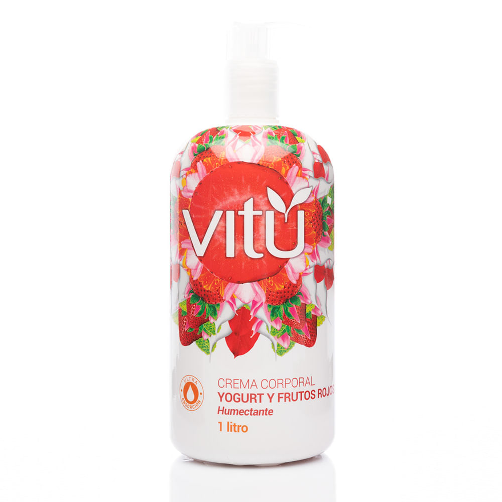 Crema Vitú Corporal Yogurt Y Frutos Rojos 1L