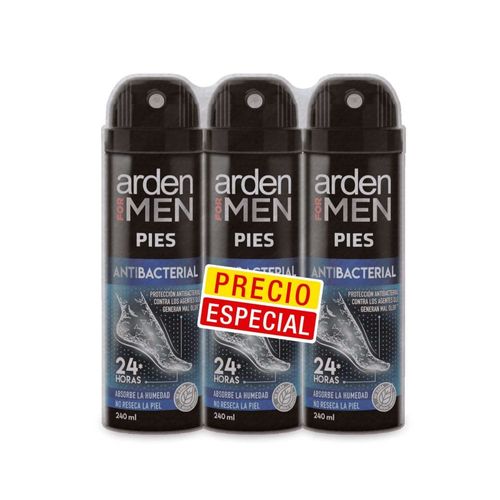 Promoción Arden For Men Pies Antibacterial 240ml X3 uds.