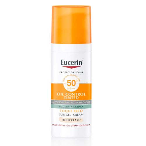 Euc Solar Spf 50 + Gel Crema Toque Seco Tono Claro X 50 Ml