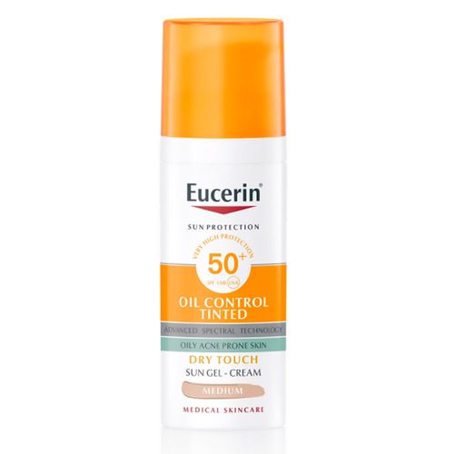Euc Solar Spf 50 + Gel Crema Toque Seco Tono Medio X 50 Ml