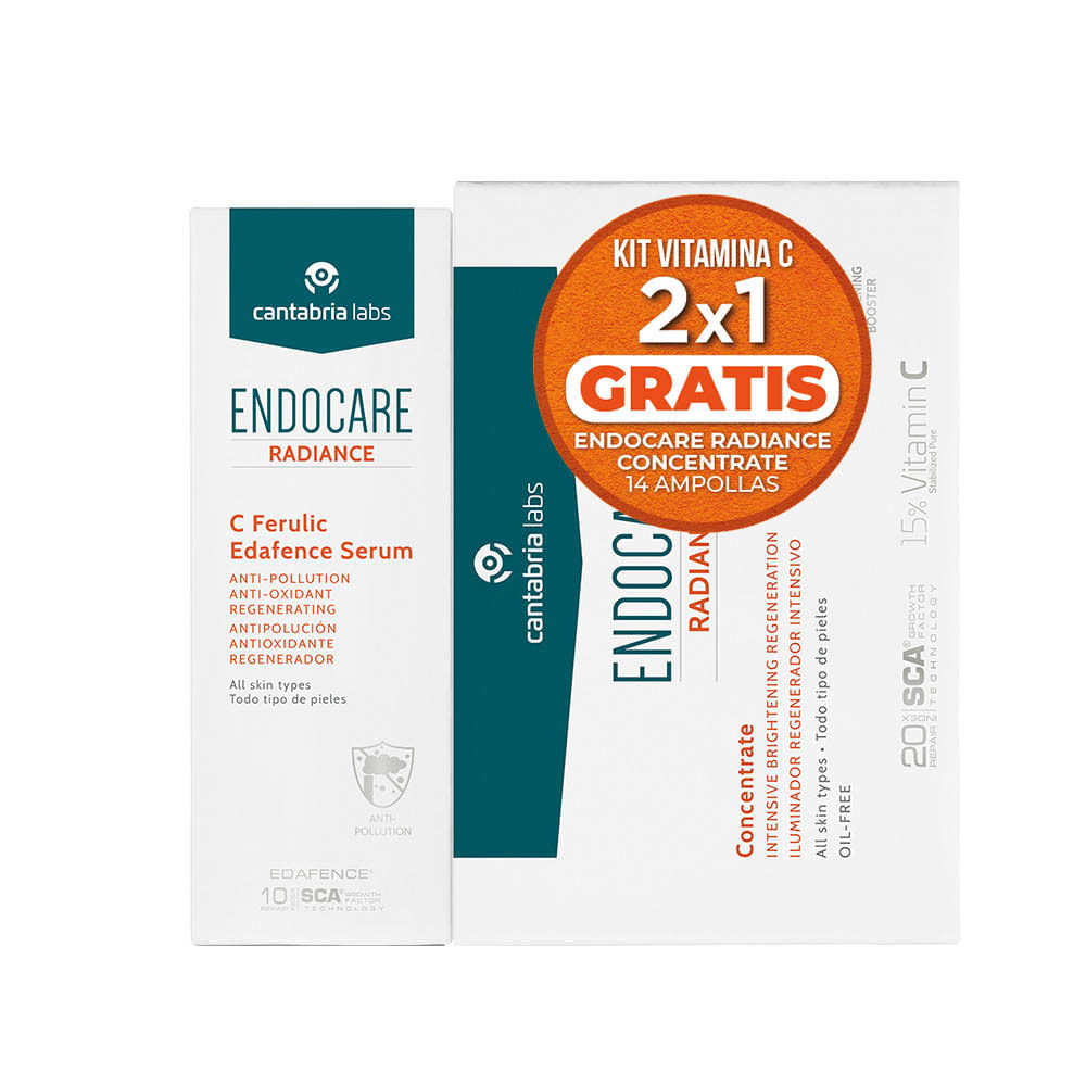 Endocare Radiance C Ferulic Suero Kit Gratis Endocare X 14 Amp