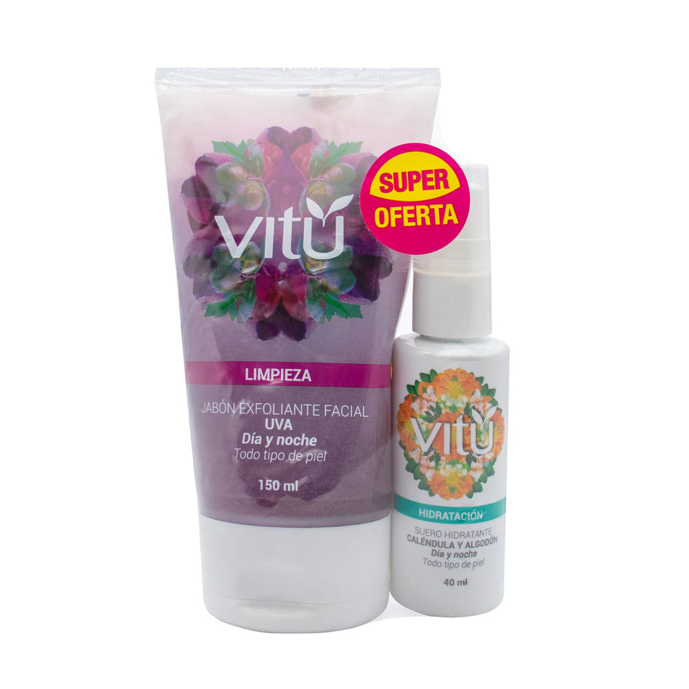 Promoción Vitú Exfoliante Facial + Suero Hidratante Caléndula X2 uds.
