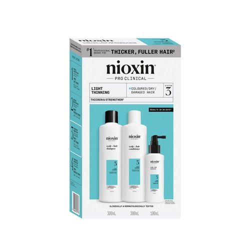 Kit Nioxin Sistema 3 Para Cabello Tratado Con Color Y Debilitamiento Ligero - 700 ml